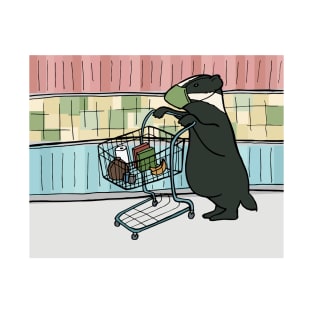 Badger on a Quick, Safe Trip Through the Supermarket T-Shirt