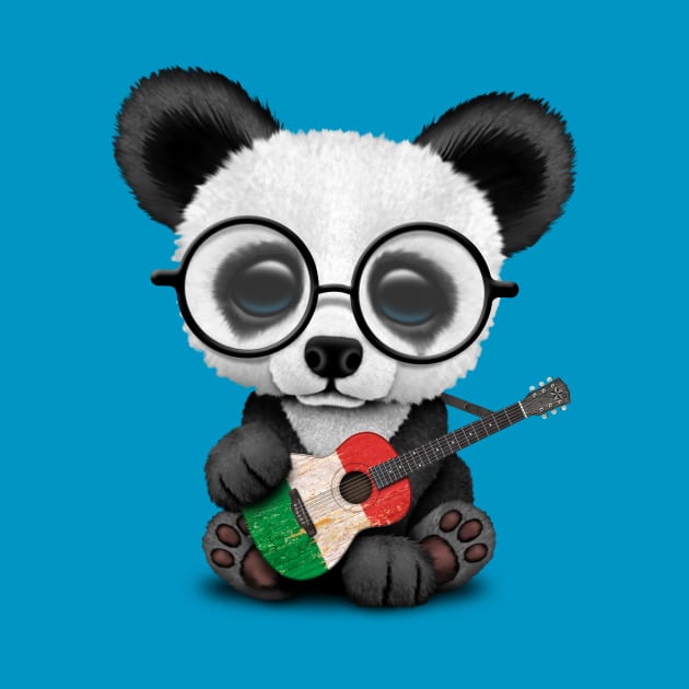 Baby Panda Playing Italian Flag Guitar by jeffbartels