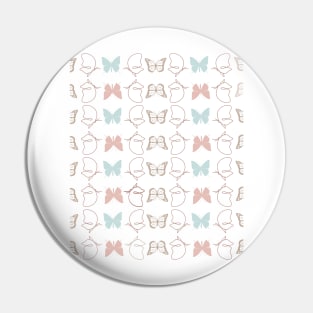 Butterflies Cute Simple Adorable  Pastel Pattern Design Pin