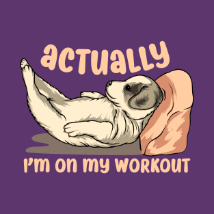 Actually Im on My Workout Dog Lover T-Shirt