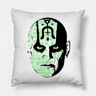 Quan Chi text portrait Pillow