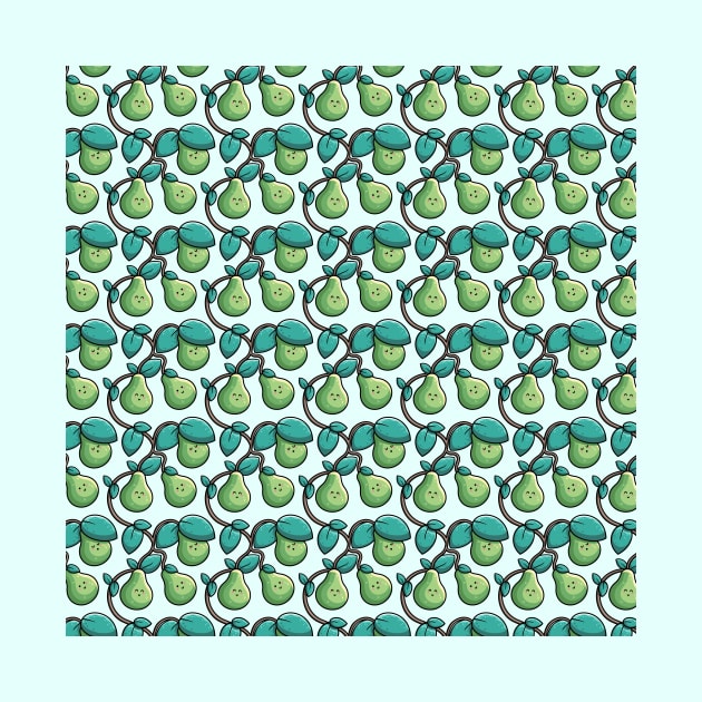 Kawaii Cute Pears Surface Pattern by freeves