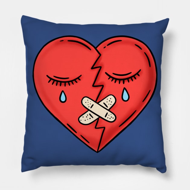 Broken heart Pillow by Mako Design 