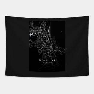 Windhoek Namibia City Map dark Tapestry