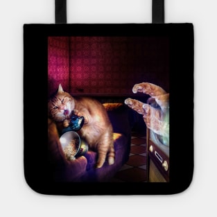 Kitty Cat Gamer Playing Horror Video Game Tote