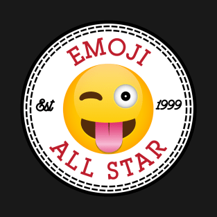 Winky Tongue Emoji All Star Converse Logo T-Shirt