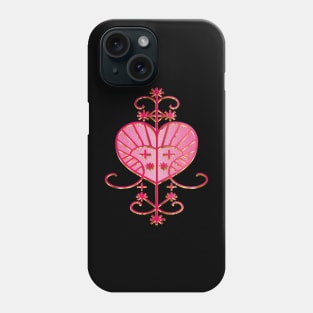 Erzulie Voodoo Veve - Red Rose Pink Fill Phone Case