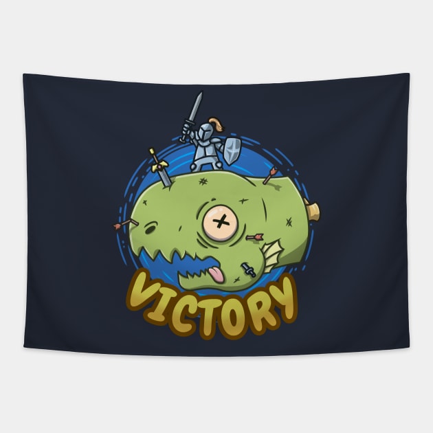 victory knight Tapestry by legend