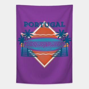 Portugal surfing rider Tapestry