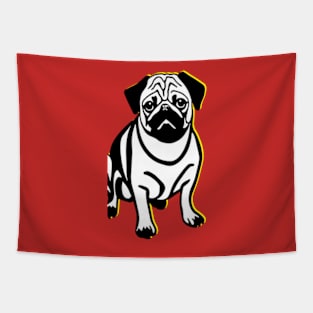 Pug Pop Art Tapestry