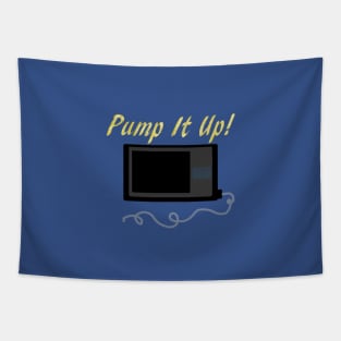 Pump It Up! 2 Gold Sparkles Tapestry