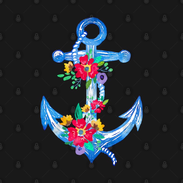 Anchor With Flower by Mako Design 