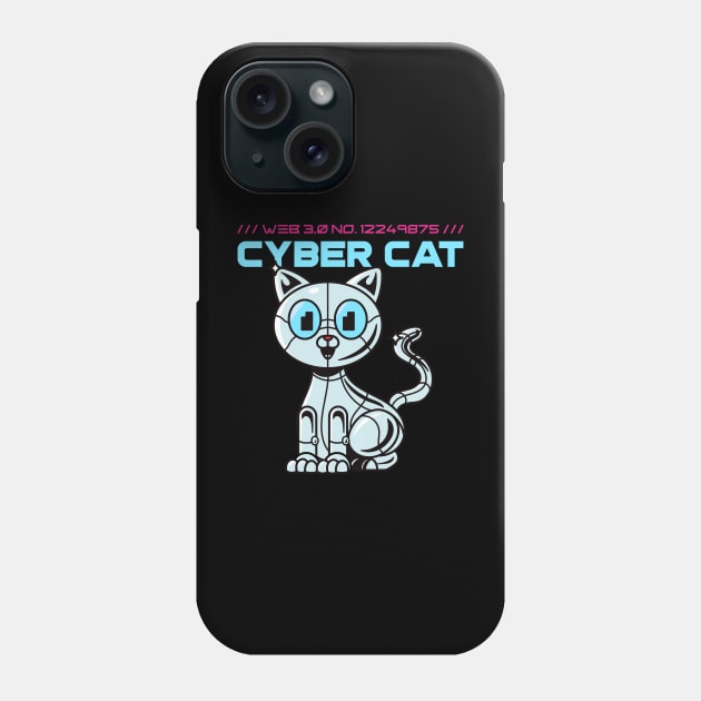 Cyber Cat Phone Case by NB-Art