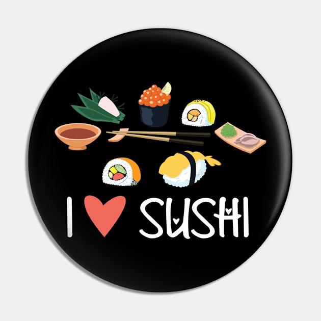 Modern Unique Japanese Sushi Sashimi Soy  Gift Pin by SkivingtonAllanss