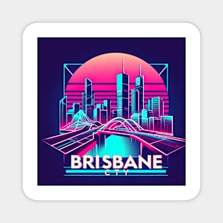 Vaporwave 80s Brisbane Magnet