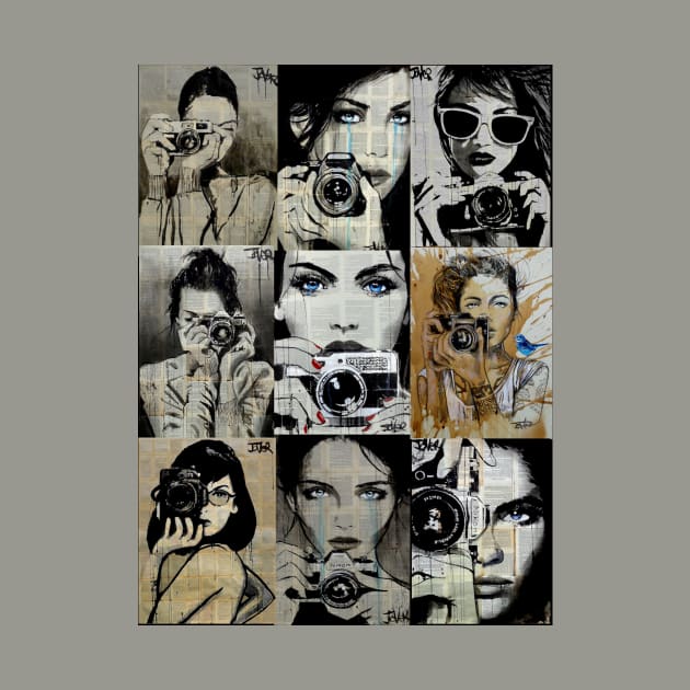 9 girls with camera by Loui Jover 