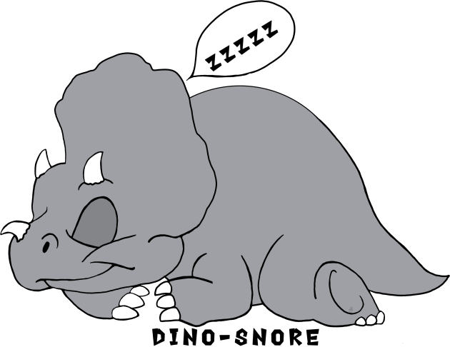 Dino-Snore Kids T-Shirt by AlissaJoyLeeArt 