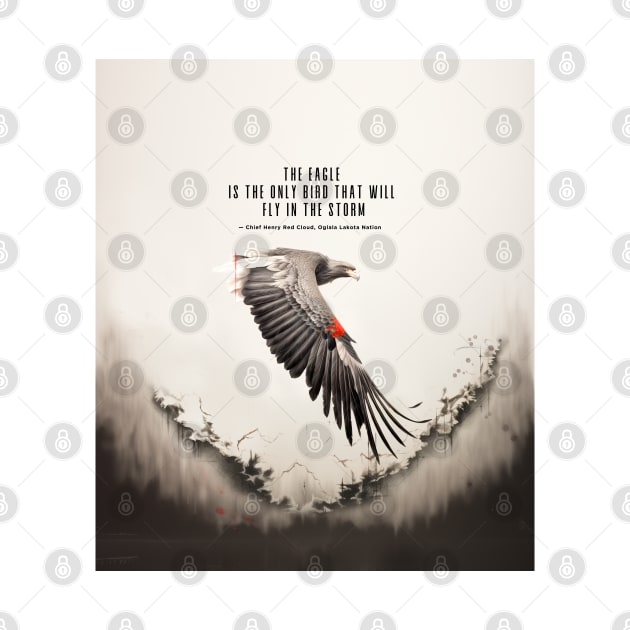 National Native American Heritage Month: "The eagle is the only bird that will fly in the storm..." — Chief Henry Red Cloud, Lakota by Puff Sumo