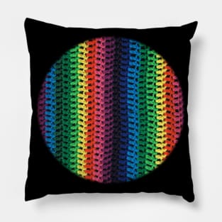 Rainbow crochet Pillow