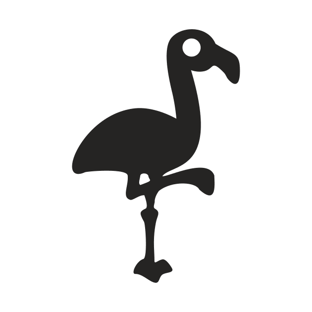 Simple Black Flamingo by XOOXOO