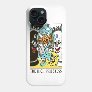 High Priestess - Mystical Medleys - Vintage Cartoon Tarot (White) Phone Case