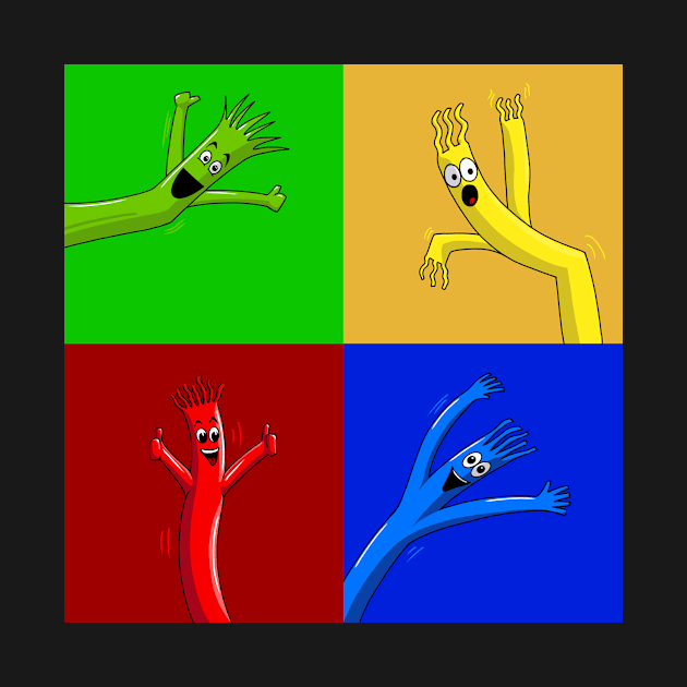 Wacky Waving Inflatable Arm Flailing Tube Man Pop Art Portrait by y30artist