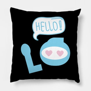 He-PinkBleu Hello Pillow