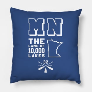 Minnesota MN Land of 10,000 Lakes Pillow