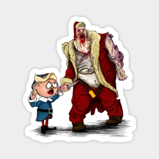 Zombie Santa Christmas Magnet