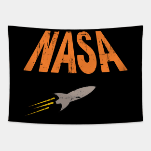 Nasa Old Rocket Tapestry