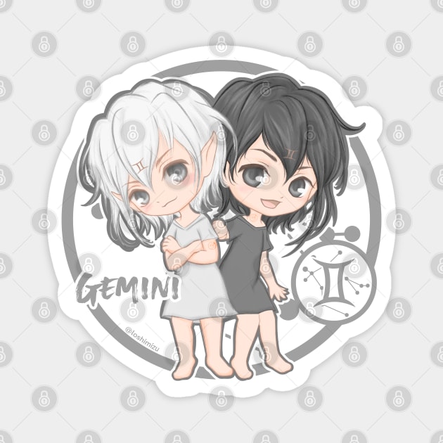 Chibi Zodiac Gemini Magnet by LoShimizu