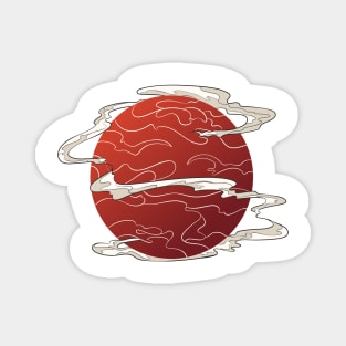 The great Japanese moon - Vector illustration Magnet