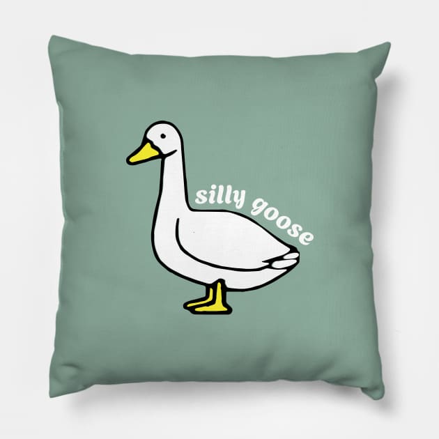 Silly Goose Pillow by MSK TEES