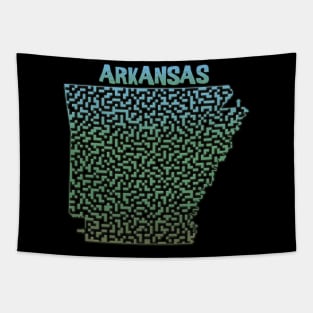 Arkansas State Outline Colorful Maze & Labyrinth Tapestry