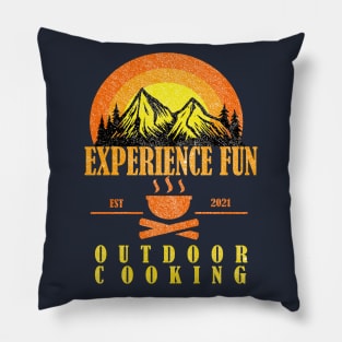 fun experience outdoor cooking - camping, hiking, trekking, outdoor recreation Pillow