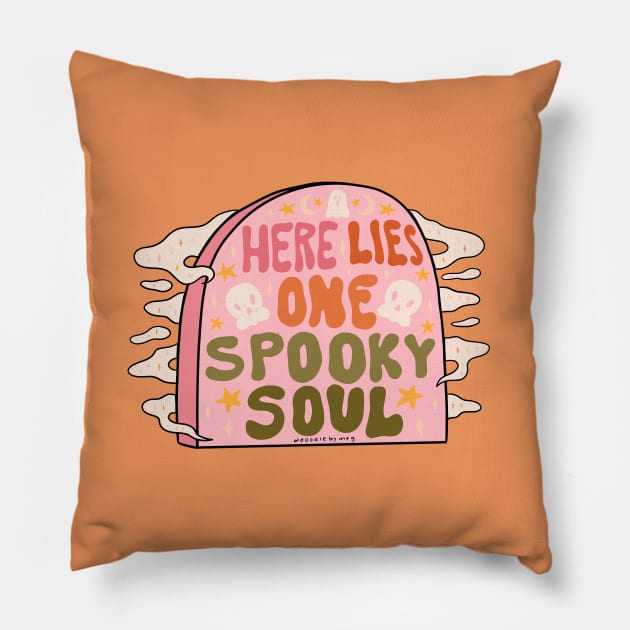 Spooky Soul Pillow by Doodle by Meg