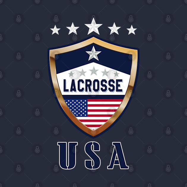 USA Lacrosse Shield Emblem by ferms82