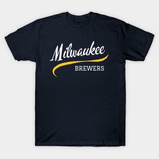 Cheap Logo Of Milwaukee MLB Blue Brewers T Shirt - Wiseabe Apparels