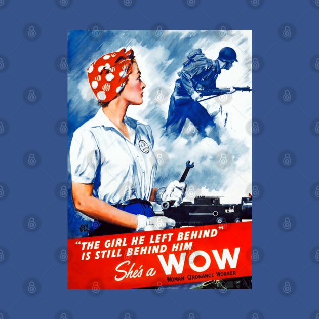 Digitally Restored She's A WOW World War II Poster by vintageposterco