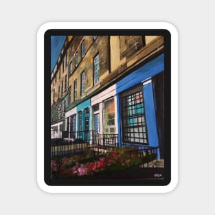 Edinburgh, Blue Shop, White Shop Magnet