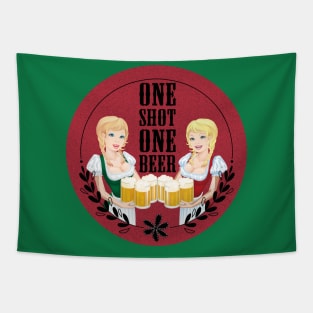 One Shot One Beer Tapestry