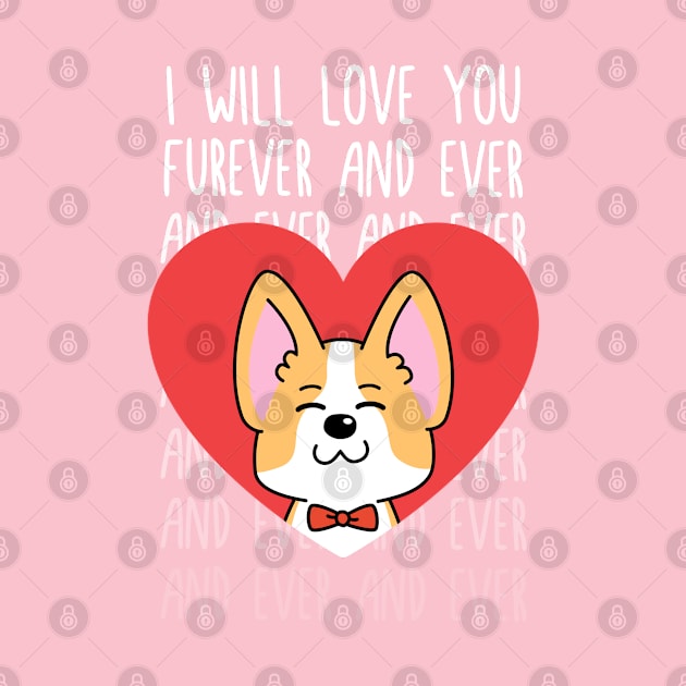 Furever Valentine Love Puppy Pun by DimensionC169