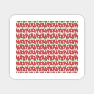 Watermelon Slices Pattern | Watermelons | Summer Fruit | Green and Pink Magnet