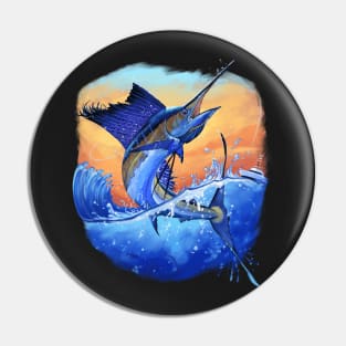 Deep Sea Fishing - Marlin Sport Fishing Gift Pin