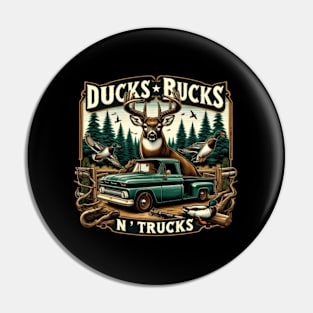 Ducks Bucks N Trucks Hunting Pin