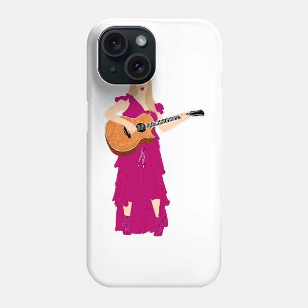 Eras Surprise Song Guitar + Pink Dress Phone Case by NahNahHeyJudy