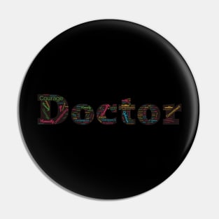 Doctor in Words Pin