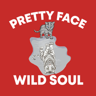 Pretty Face Wild Soul Cat Tiger T-Shirt