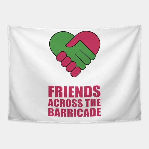 Derry Girls Friends Across the Barricade Tapestry by SkullFern