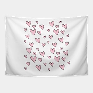 Pink hearts pattern Tapestry